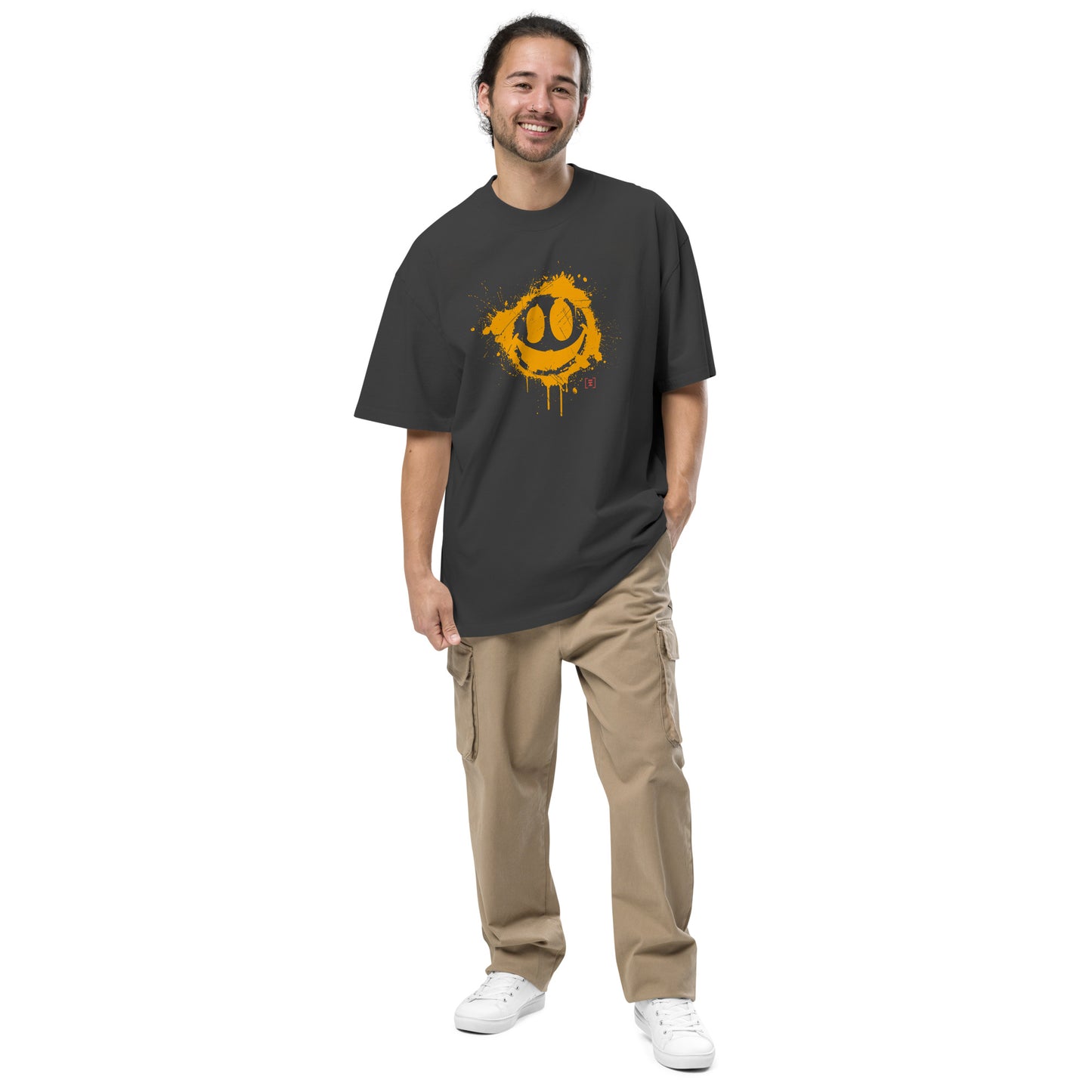 HiTeez Smile Oversized faded t-shirt