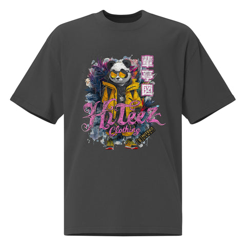 HiTeez Panda Oversized faded t-shirt