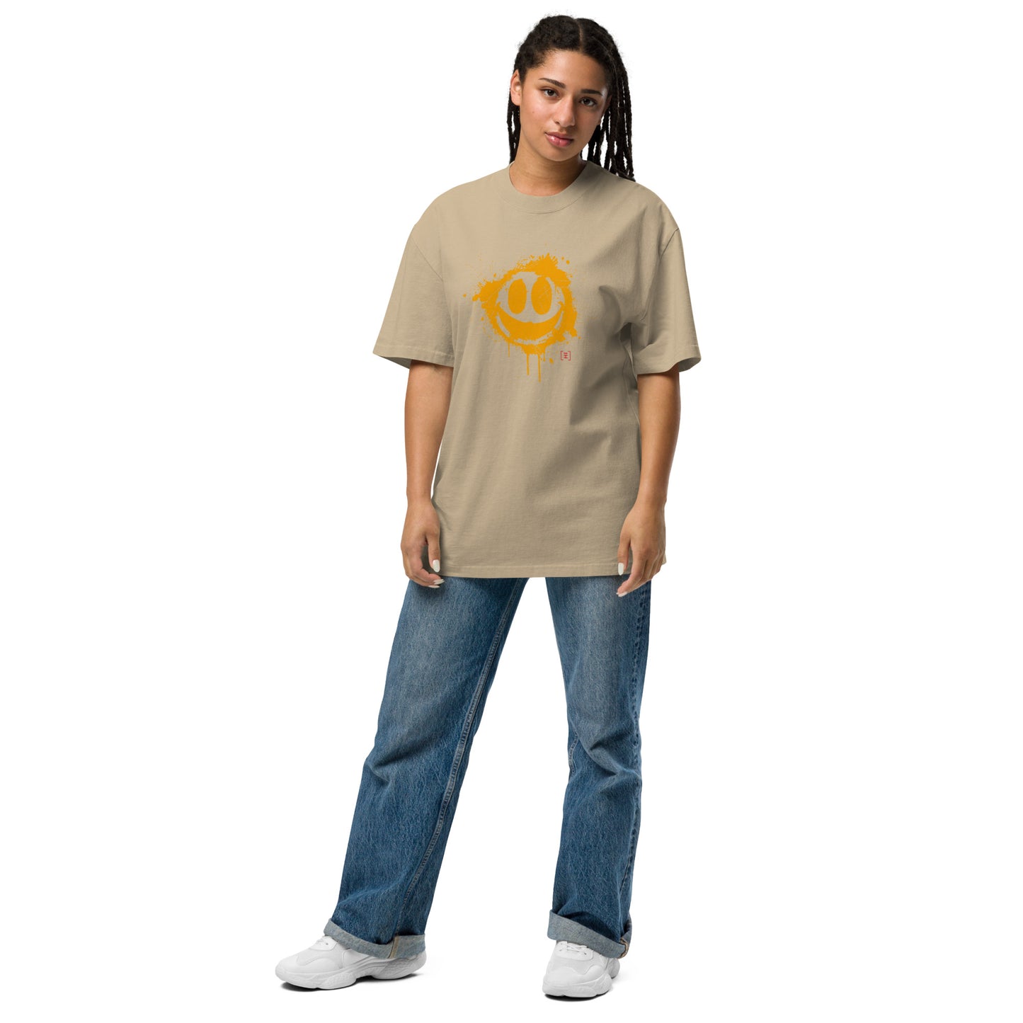 HiTeez Smile  Oversized faded t-shirt