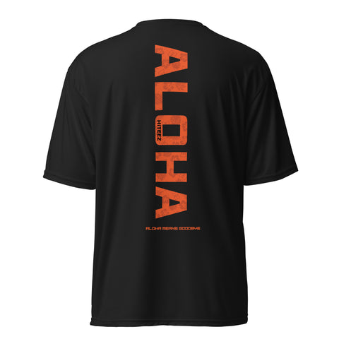 Aloha Means Goodbye Unisex performance crew neck t-shirt